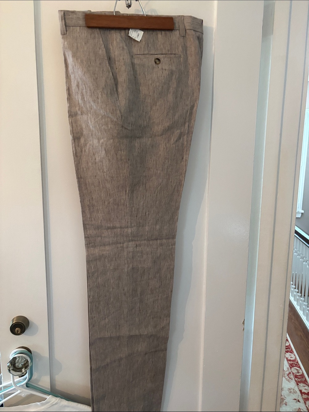 Luciano Barbera Men's Light Taupe Dress Pants